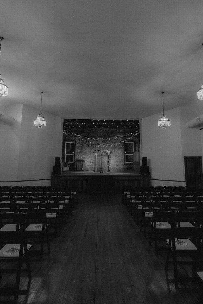 The Legacy Building in El Paso, in Central Illinois is a large historic wedding venue. Once opera house, now you can get married here.